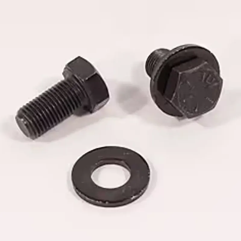 Profile Racing Hex Crank Bolts for Solid Spindle w/ Washers in Black