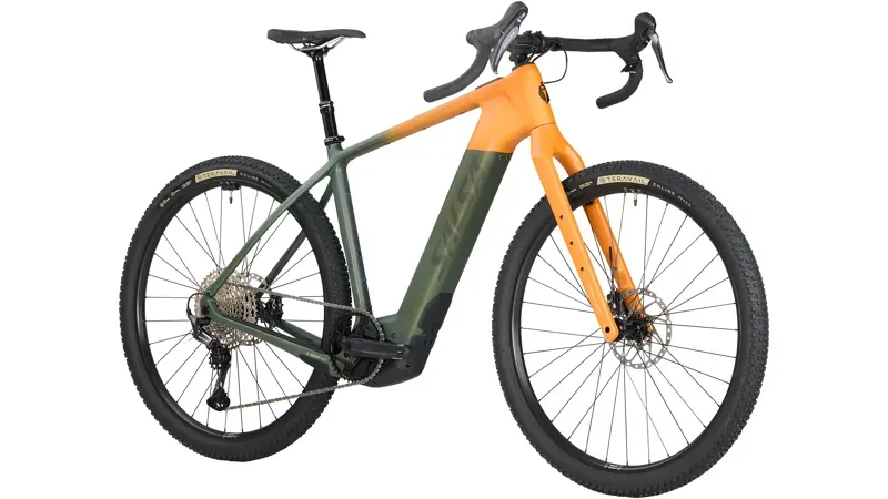 Salsa Tributary C GRX 820 Carbon eBike 29-inch in Dark Pine/Terracotta-1