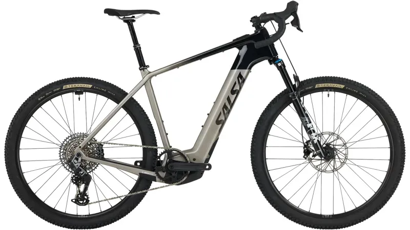 Salsa Tributary C Rival GX AXS Trans. SUS 29-inch Carb. Ebike in Black