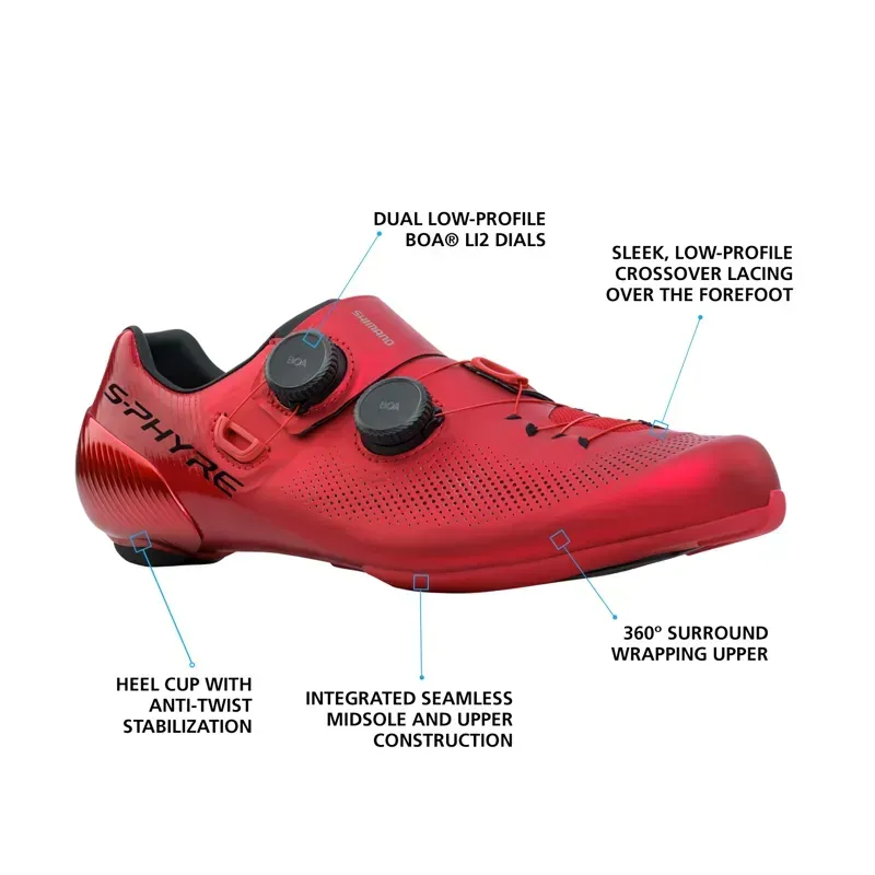 Shimano SH-RC903 S-Phyre Racing Shoes in Red-1